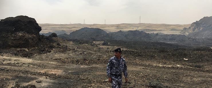 آثار التدمير البيئي الذي خلفته داعش في القيرة بالم