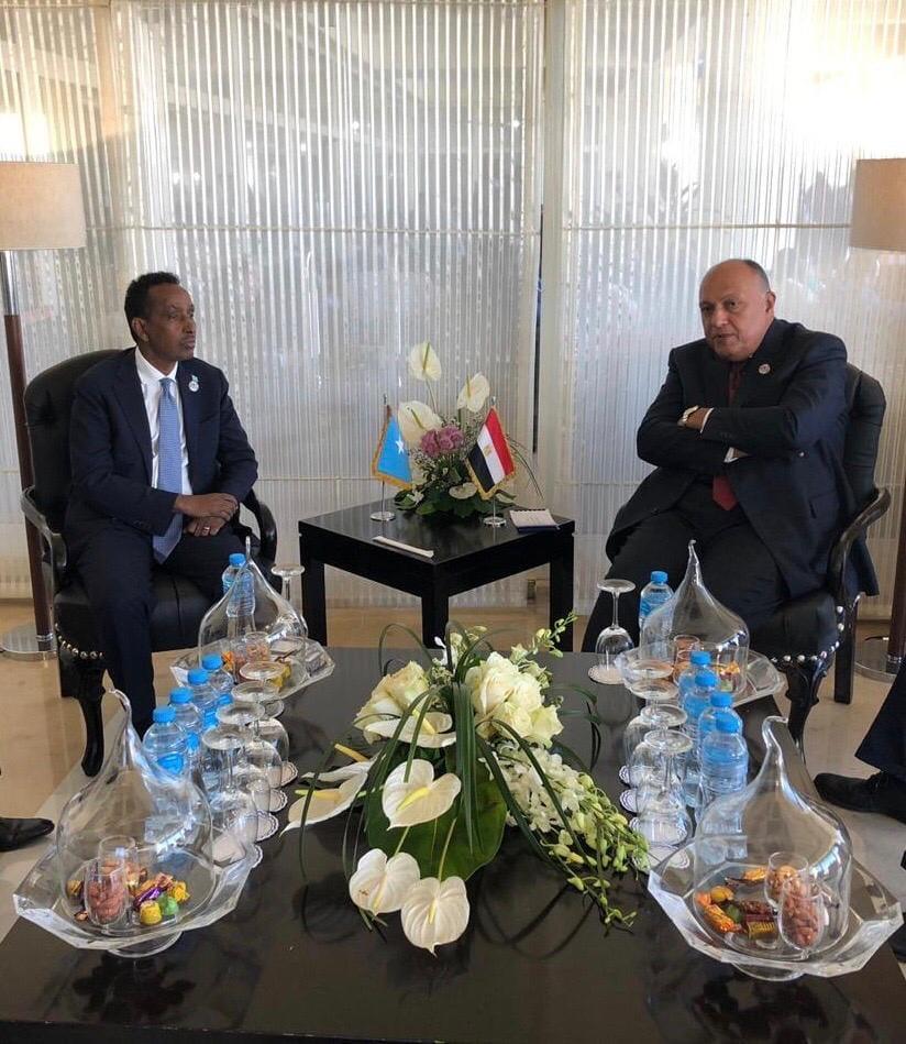 وزير الخارجية سامح شكري مع نظيره الصومالي