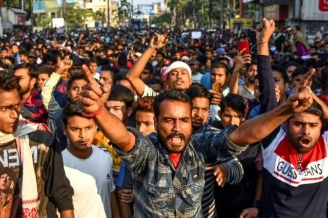 مظاهرات في غواهاتي بالهند