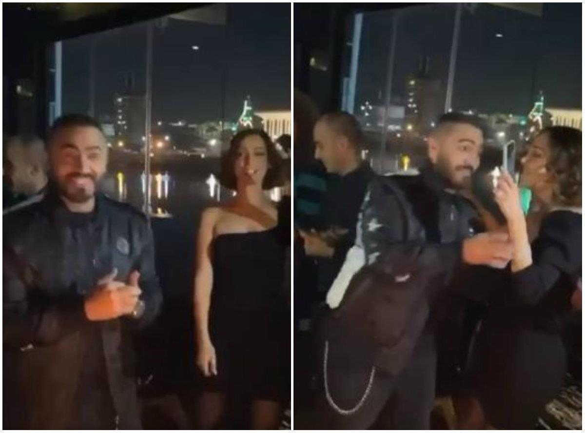 تامر حسني وزوجته                                                                                                                                                                                        