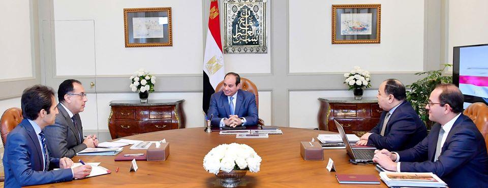 جانب من اجتماع الرئيس عبدالفتاح السيسي