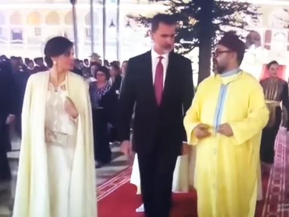 عاهل المغرب ملك أسبانيا وزوجته
