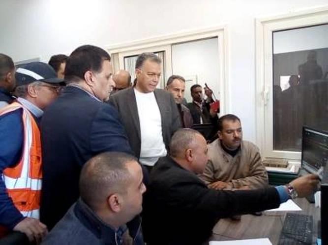 وزير النقل يصل المنيا ويفتتح برج إشارات مغاغة (2)