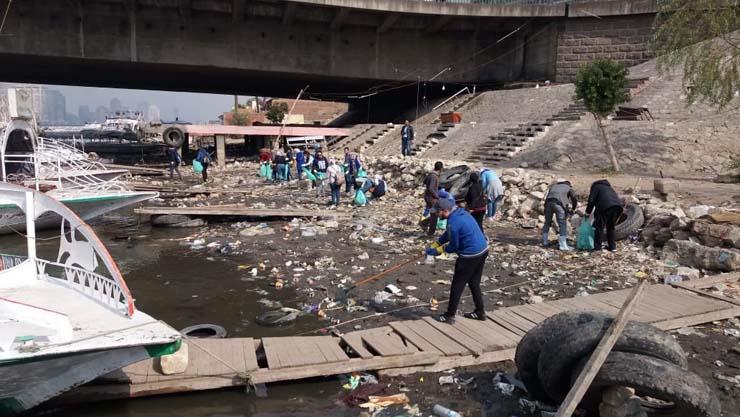 حملة تنظيف نهر النيل