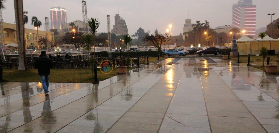 جانب من موجة الأمطار السابقة في القاهرة