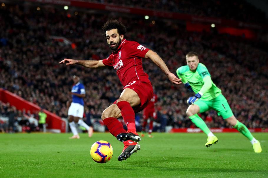 محمد صلاح أمام إيفرتون