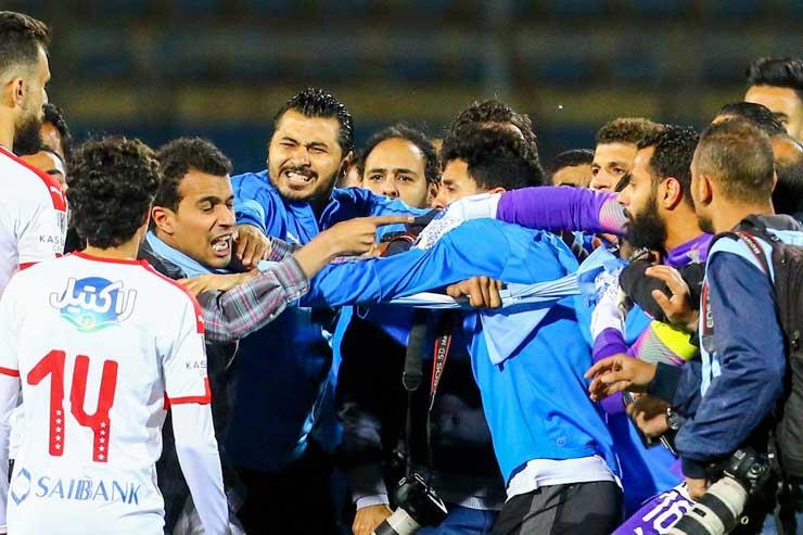 الاعتداء على مصور نهاية مباراة الزمالك وبيراميدز (