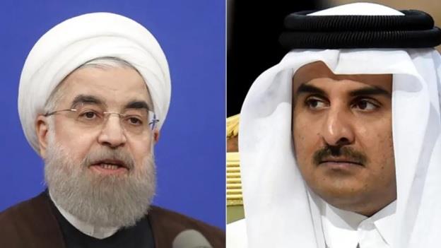 أمير قطر ورئيس إيران