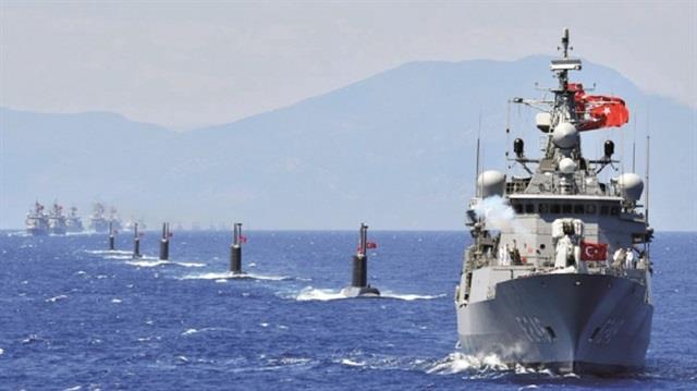 تركيا تبدأ مناورات للقوات البحرية شرقي البحر المتو