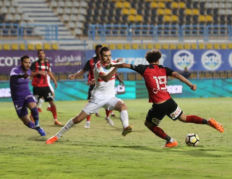 جانب من مباراة الداخلية والزمالك