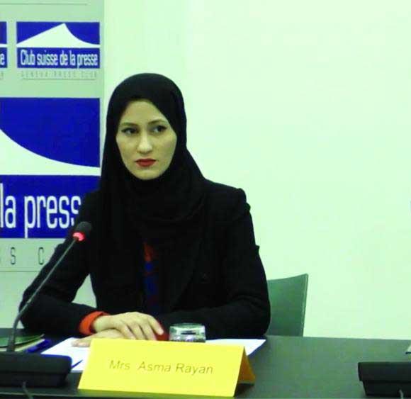 أسماء ريان زوجة الشيخ القطري المُعتقل