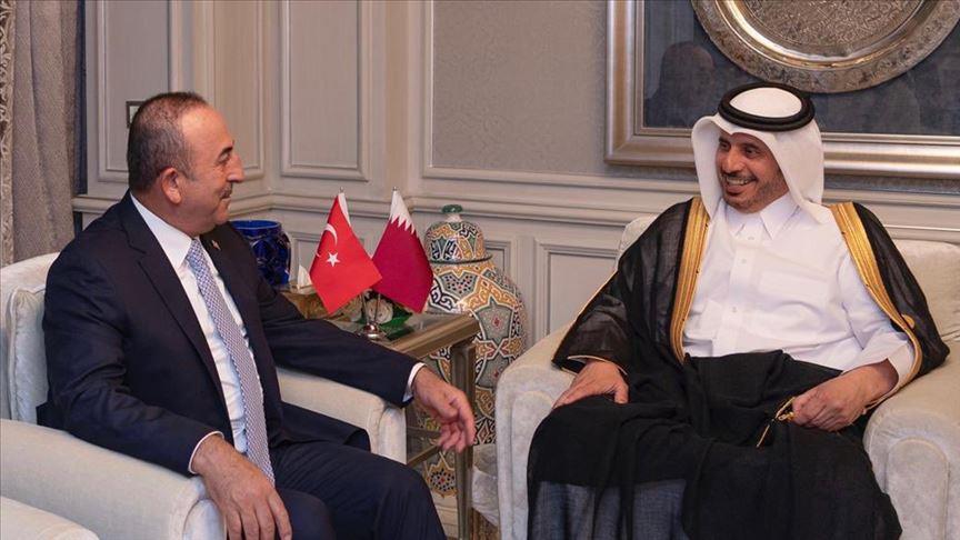 وزير الخارجية التركي ورئيس الوزراء القطري