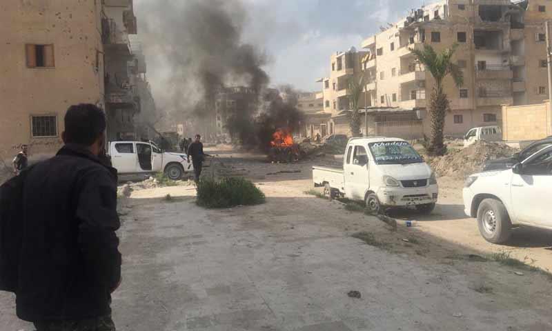 انفجارين وسط الرقة السورية