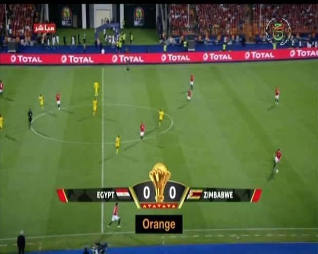 القناة الجزائرية اثناء مباراة الافتتاح