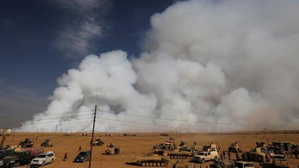  حريق معمل الكبريت جنوب الموصل