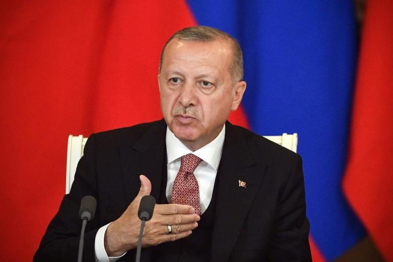 الرئيس التركي رجب طيب اردوغان في موسكو في 08 نيسان