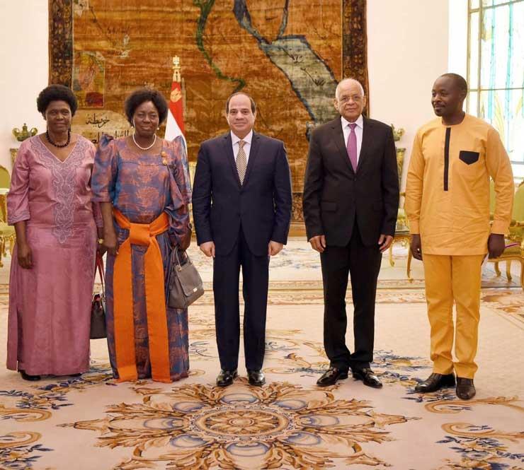 السيسي يلتقي رئيسة البرلمان الأوغندي