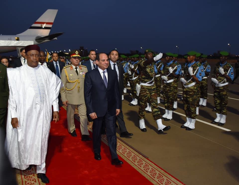 وصول الرئيس عبدالفتاح السيسي إلى للقمة الأفريقية