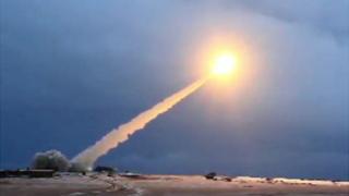 اختبار إطلاق صاروخ من نوع "بوريفيستنيك" من فيديو ن