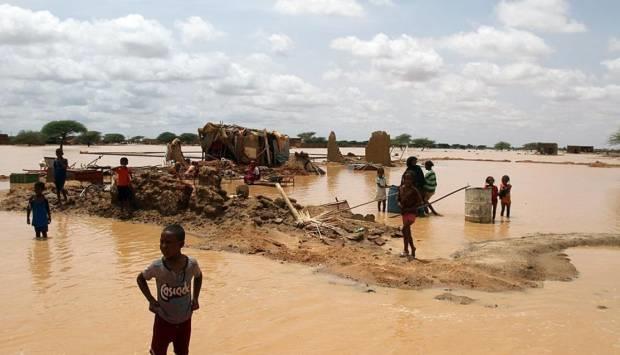 جانب من فيضان النيل في السودان