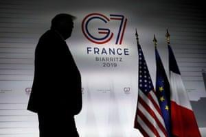 دونالد ترامب خلال قمة مجموعة السبع في فرنسا
