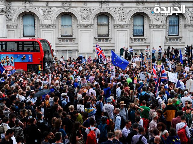 التظاهرات في بريطانيا