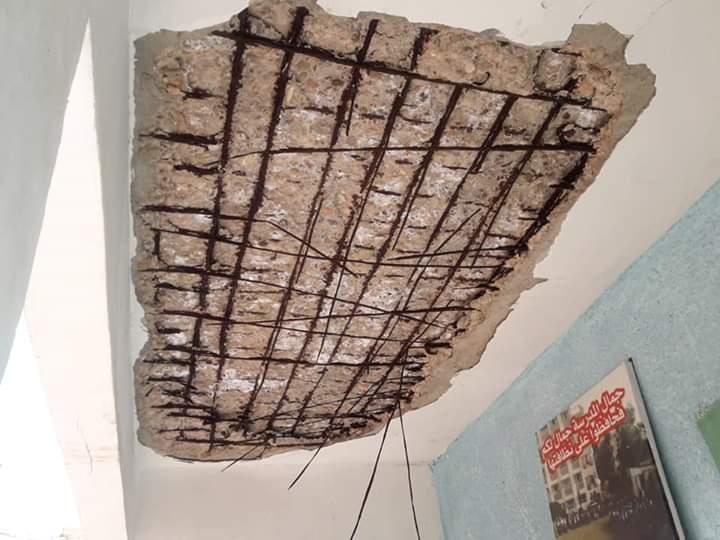 انهيار سقف مدرسة