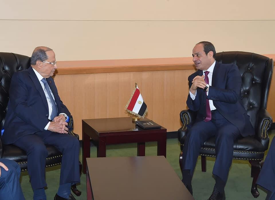 الرئيس السيسي يتلقى اتصالا هاتفيا من نظيره اللبنان