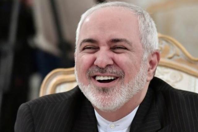 وزير الخارجية الايراني محمد جواد ظريف خلال لقاء في