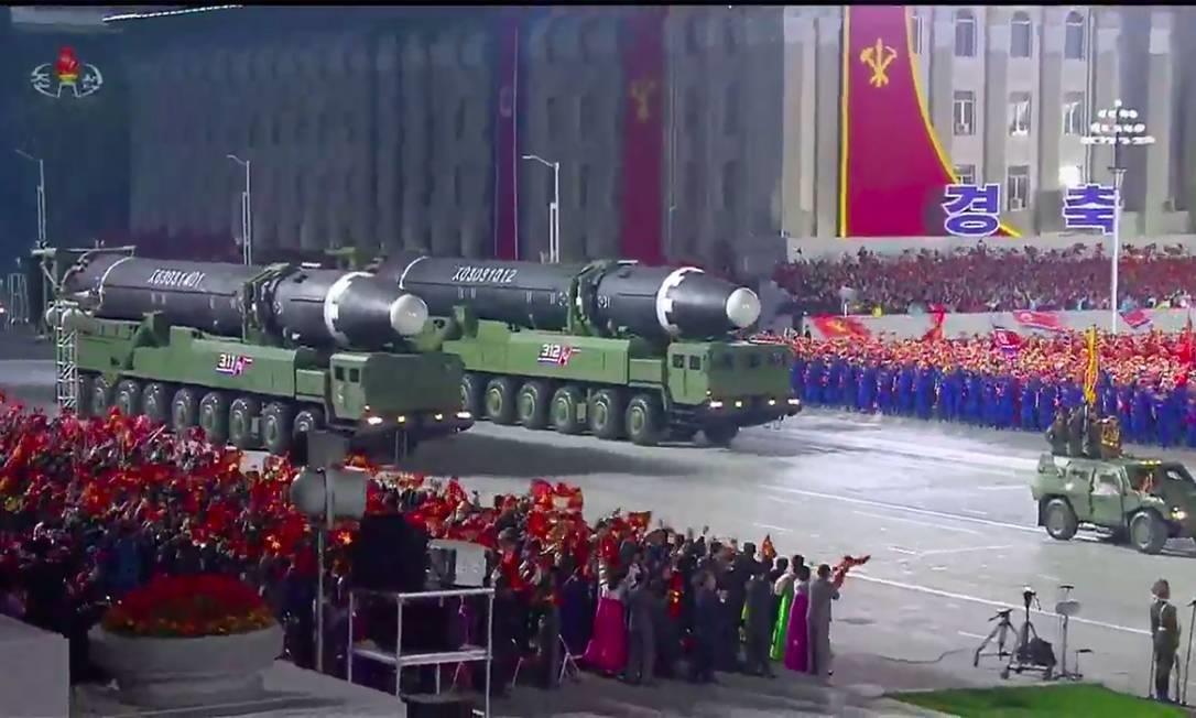   لقطة من مشهد بثته وكالة الانباء الكورية الشمالية