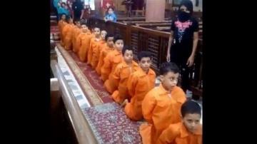 مشهد ذبح أطفال على طريقة داعش