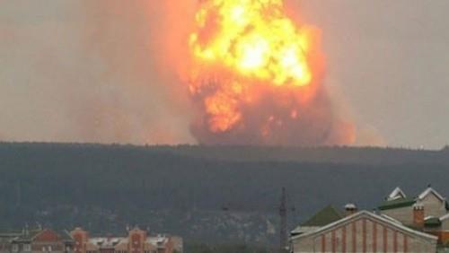 انفجار في قاعدة عسكرية بروسيا