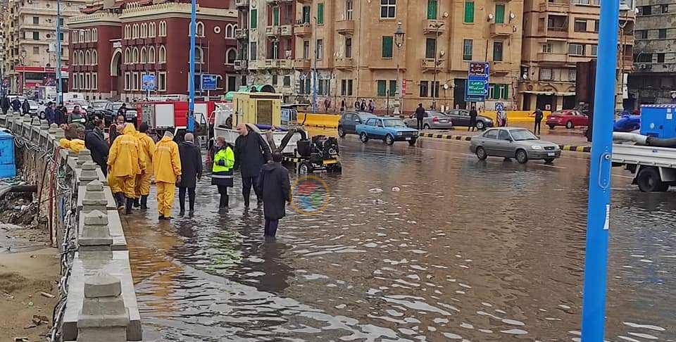 شلل مروري بشوارع الإسكندرية 