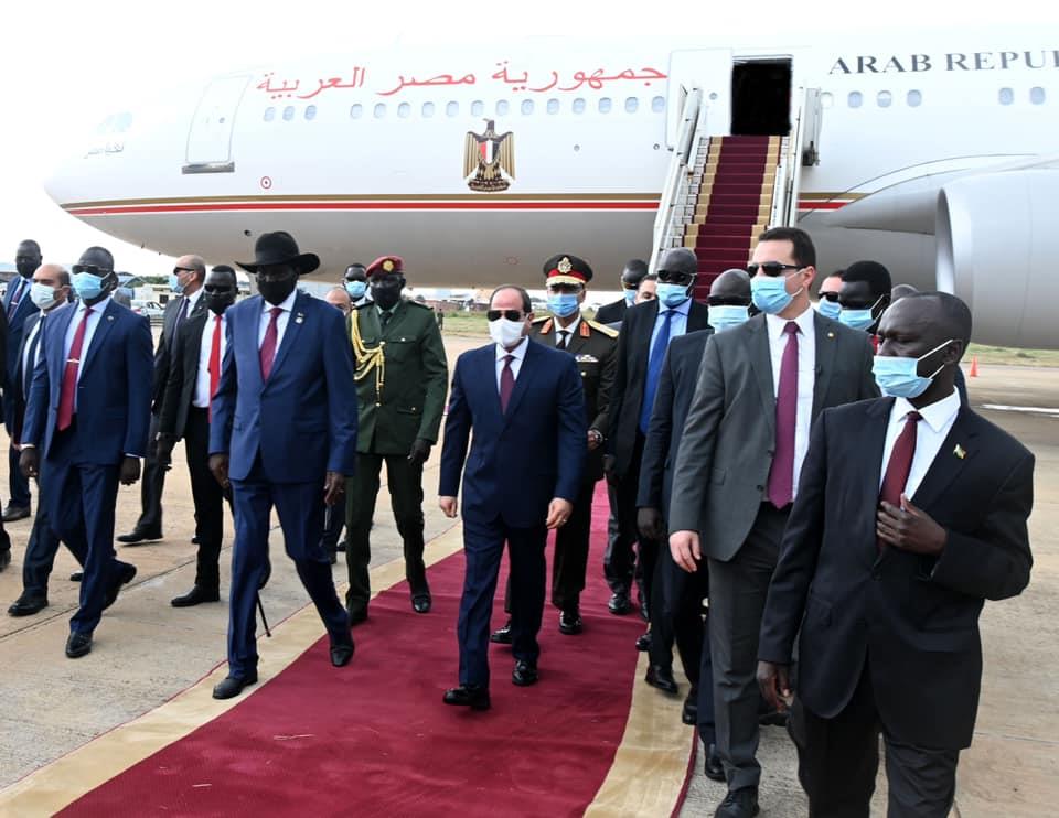 الرئيس السيسي يصل جنوب السودان