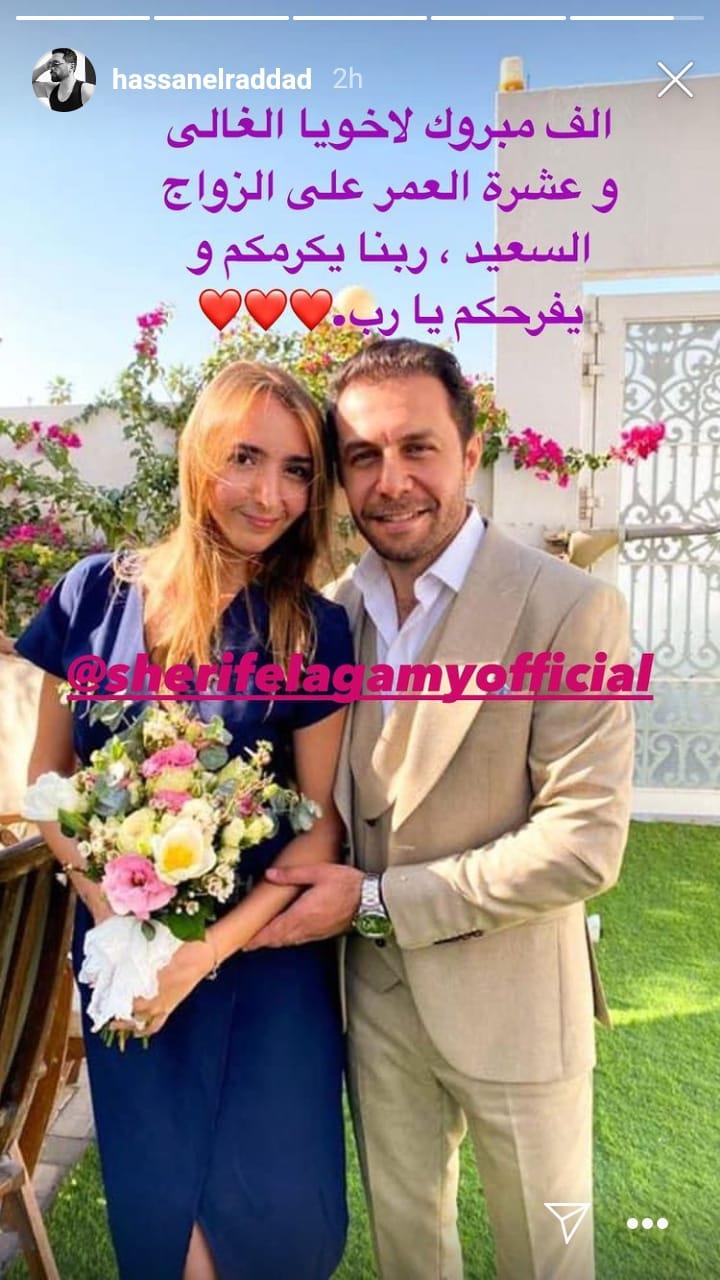 حسن  الرداد يهنئ شريف العجمي