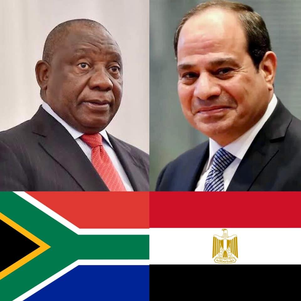 الرئيس المصري ونظيره الجنوب أفريقي