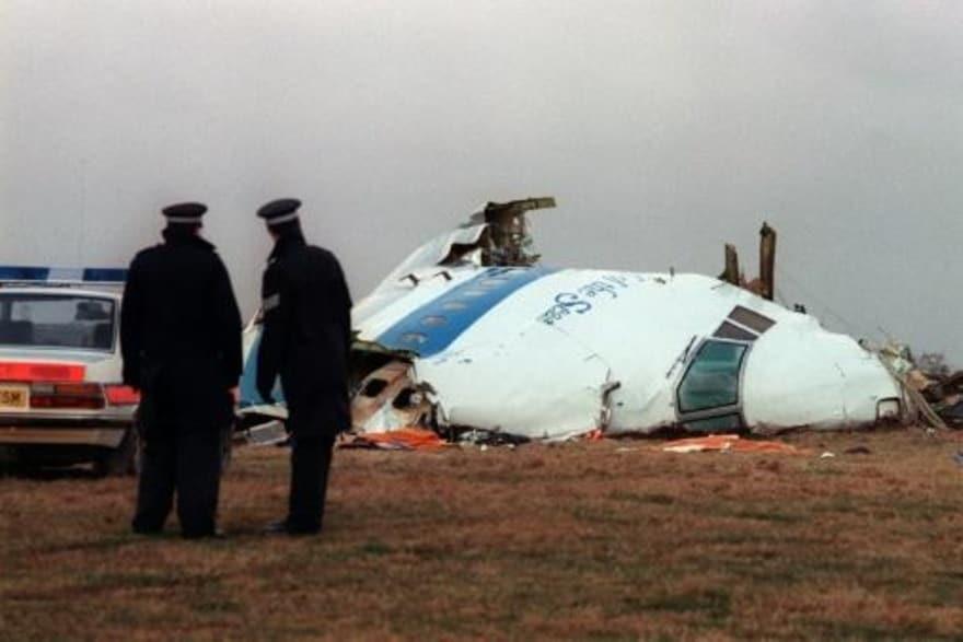 حطام طائرة بان آم في لوكربي باستكتلندا في 1988
