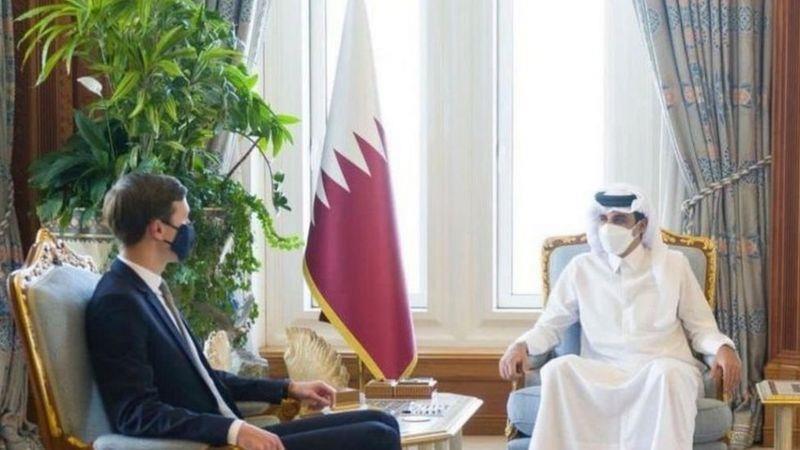 لقاء أمير قطر الشيخ تميم بمستشار الرئيس ترامب، جار