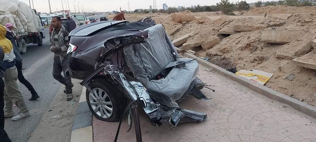 مصرع شخص وإصابة آخر في انقلاب سيارة جنوب سيناء