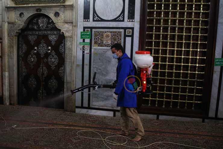 تطهير مسجد الحسين                                 