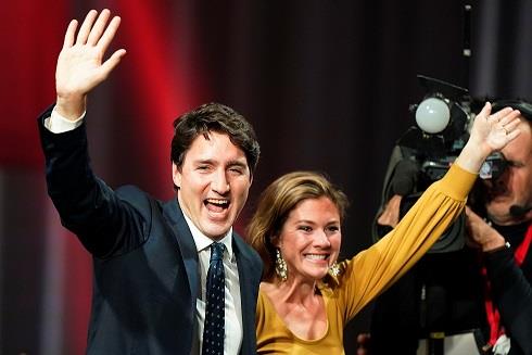رئيس الوزراء الكندي جاستين ترودو رفقة زوجته