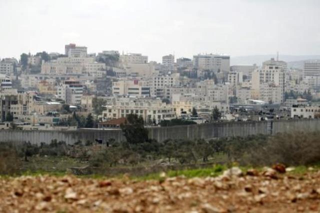 صورة جزئية لمدينة بيت لحم بالضفة الغربية المحتلة م