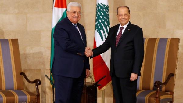 الرئيسان الفلسطيني واللبناني