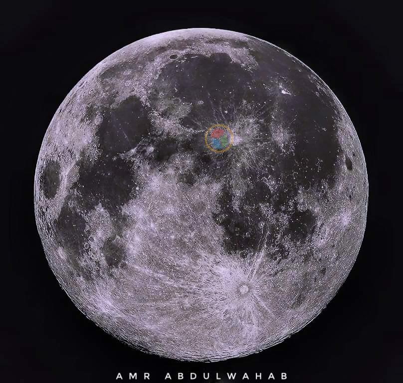 صوره للقمر اليوم بالتليسكوب - تصوير الفلكي عمر عبد