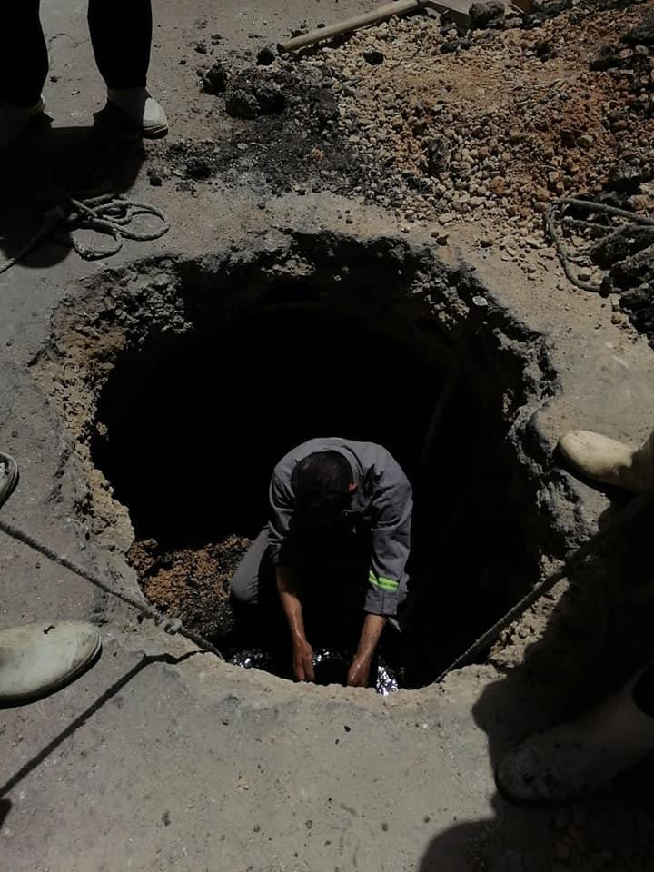 إصلاح كسر ماسورة مياه في الإسكندرية 