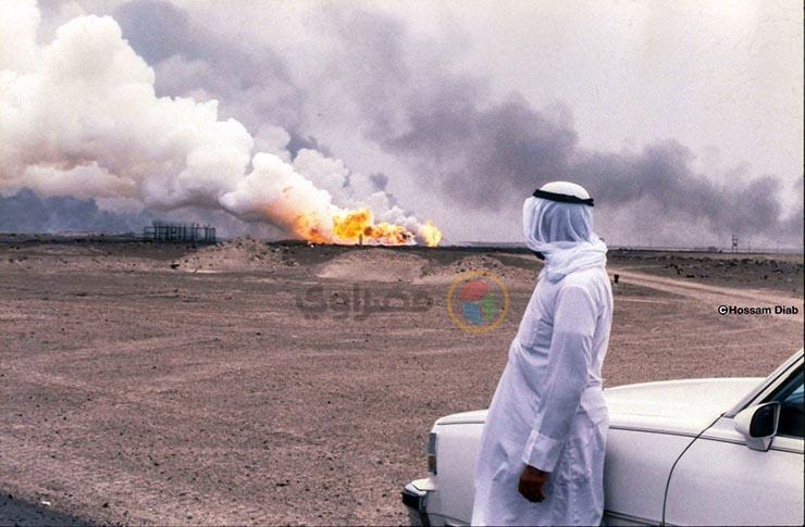 احتراق بئر بترول خلال الغزو العراقي للكويت