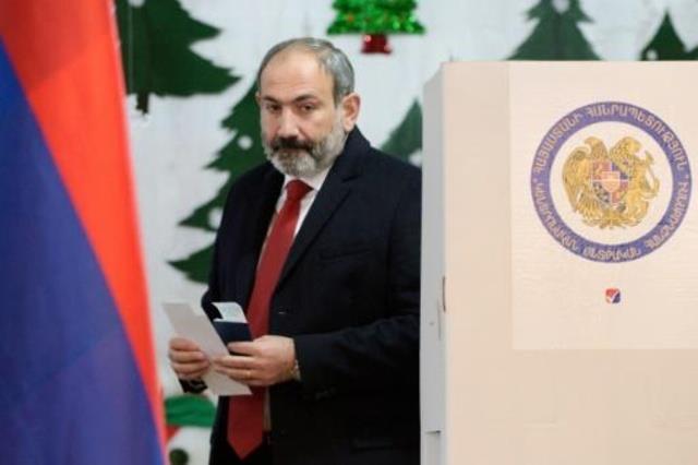 رئيس الوزراء الأرميني نيكول باشينيان في يريفان في 