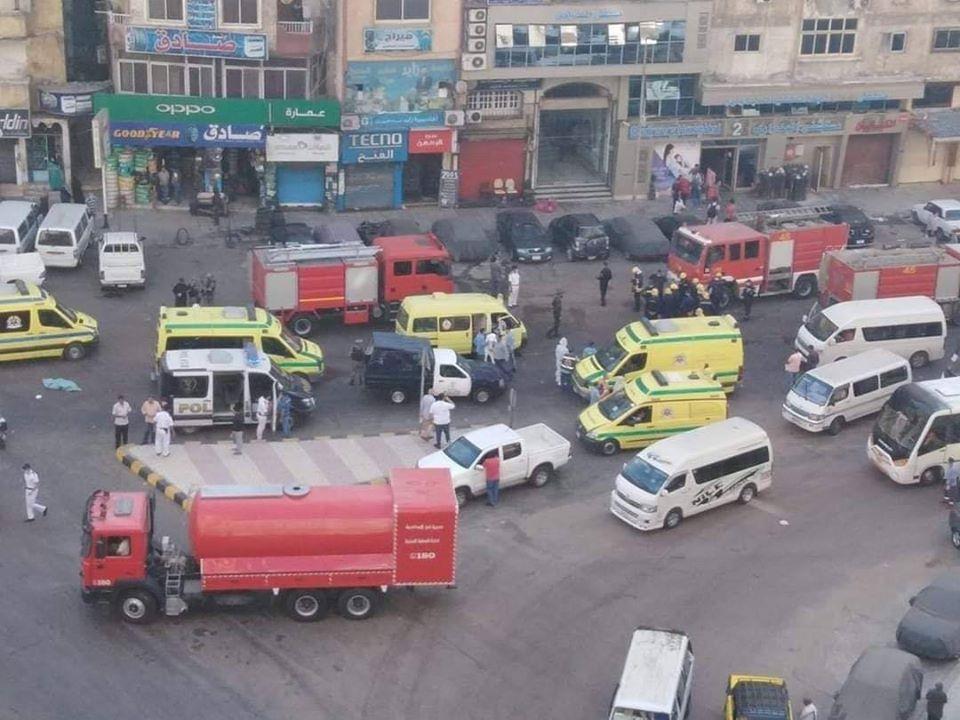 حريق مستشفى بدراوي بالإسكندرية