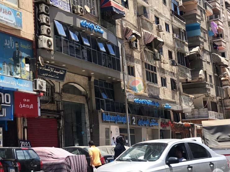 آثار حريق مستشفى بدراوي في الإسكندرية