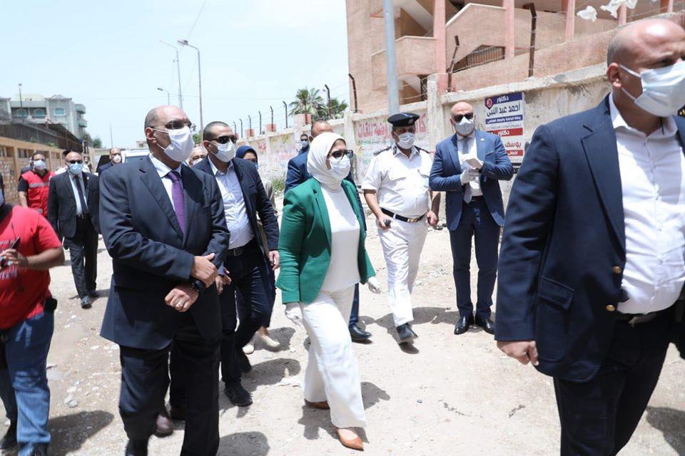 زيارة وزيرة الصحة لمستشفيات عزل الإسكندرية 
